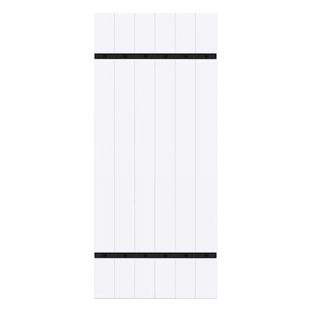 Caracteristicas Atractivas 84 x 36 in. Wood Barn Door Hanger Kit, Matte White CA2741102